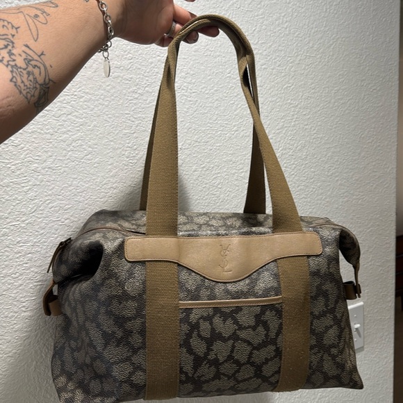 Ysl camo duffle bag